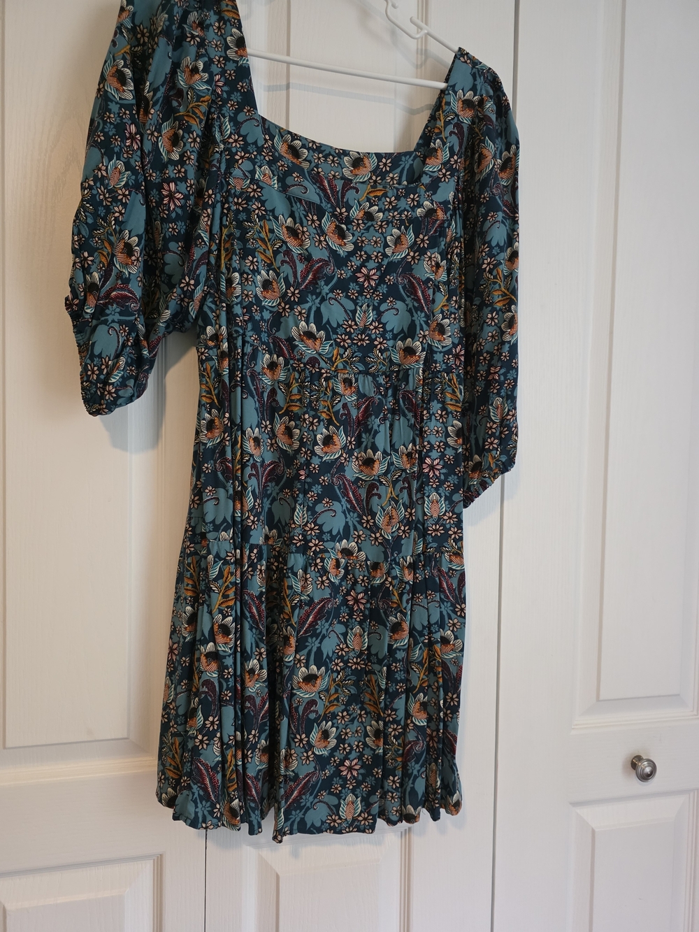 Maurices Teal Floral Mini Dress